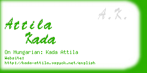 attila kada business card